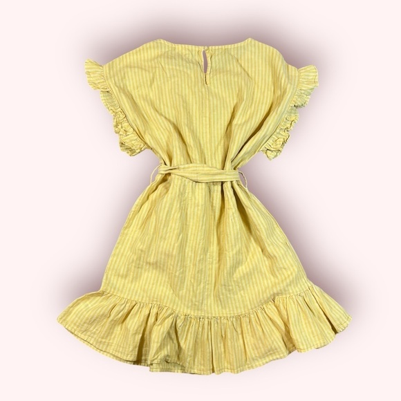 JILLIAN HARRIS X JOE FRESH Sunshine Yellow Ruffle Linen Dress NWT Women's M - Picture 2 of 5